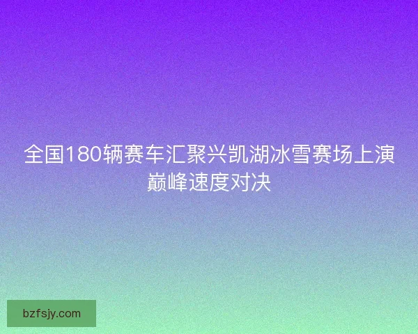 全国180辆赛车汇聚兴凯湖冰雪赛场上演巅峰速度对决